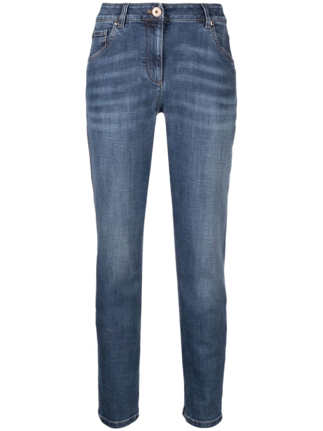 

Джинсы с эффектом потертости Brunello Cucinelli, синий