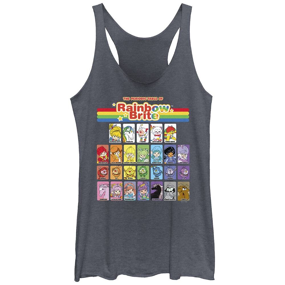 

Майка с рисунком Racerback для юниоров Rainbow Brite Periodic Table Licensed Character, цвет Navy Heather