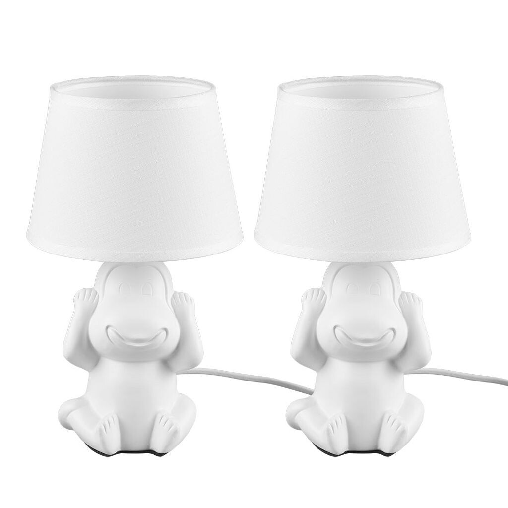 

2x настольная лампа, керамика, текстиль, белый, H 27 см etc-shop