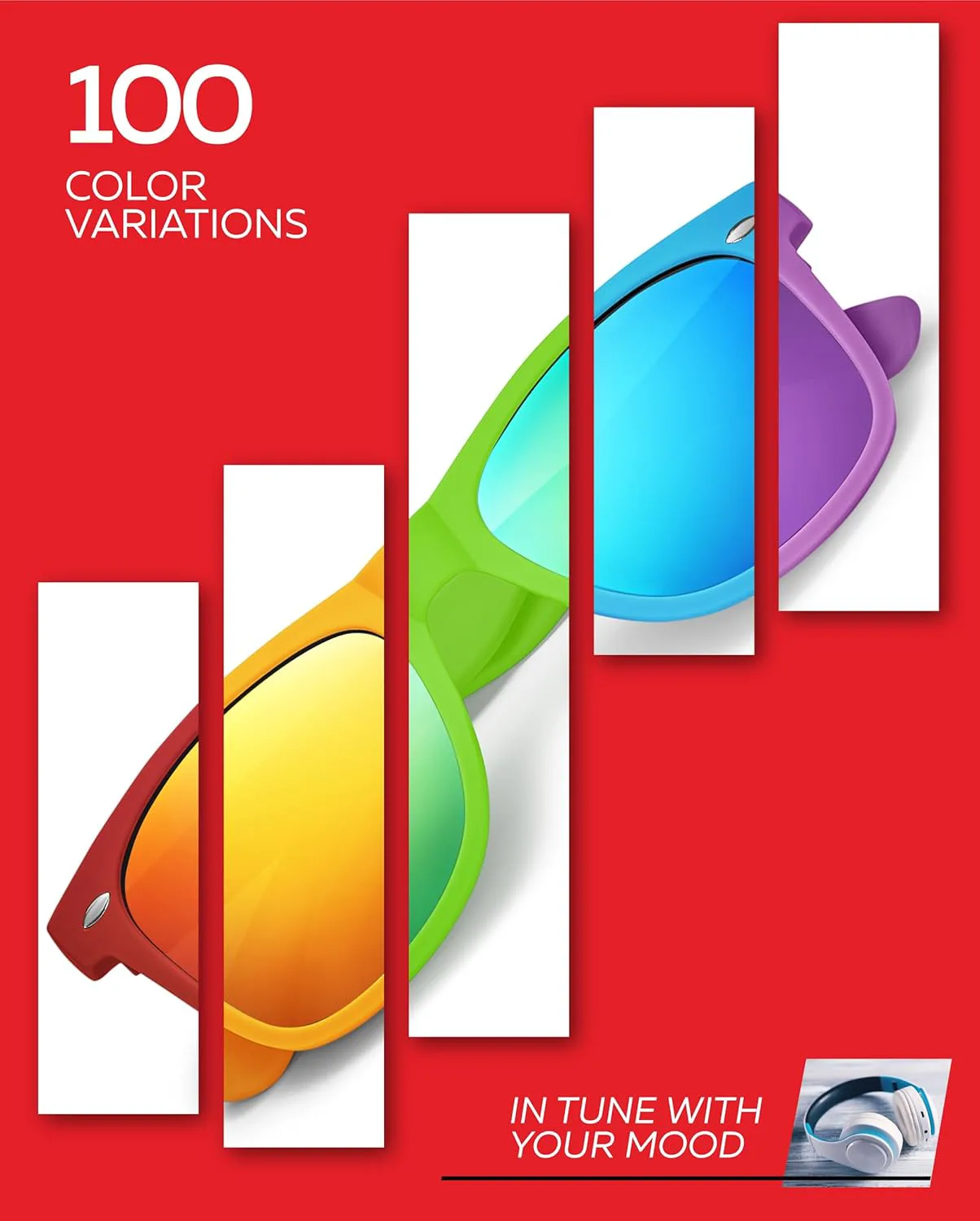 

Поляризованные солнцезащитные очки Retro Rewind для мужчин и женщин - классические солнцезащитные очки с защитой от УФ-излучения, Matte Red | Revo Ice Blue