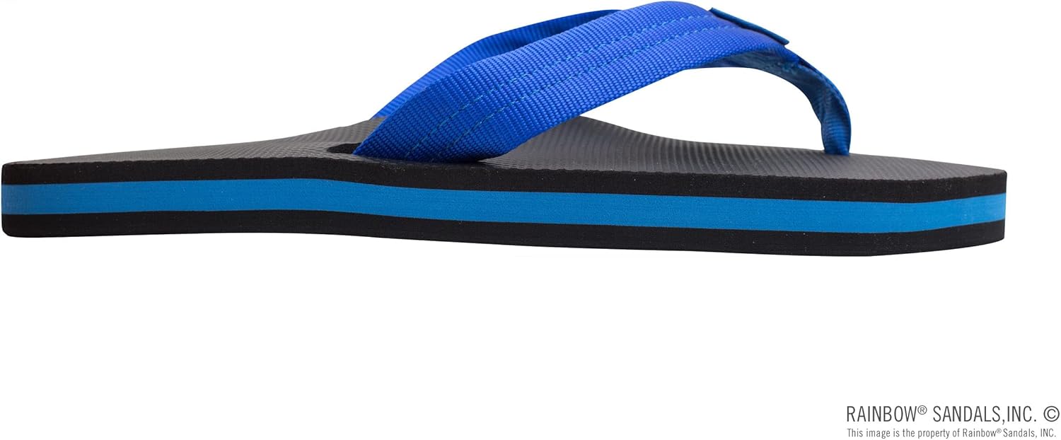 Мужские сандалии Rainbow Single Layer Soft Top 1" с верхом из мягкого материала и ремешком из нейлона, наполненным EVA Rainbow Sandals, синий/черный — фото 4