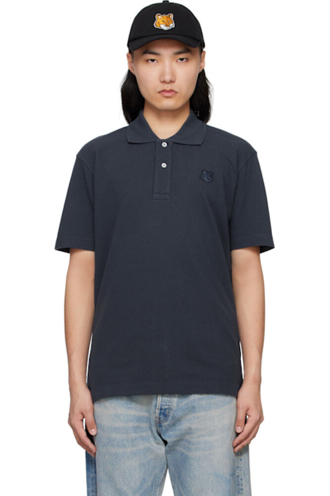 

Поло Comfort с нашивкой в ​​виде головы лисы Navy Bold Fox Maison Kitsuné