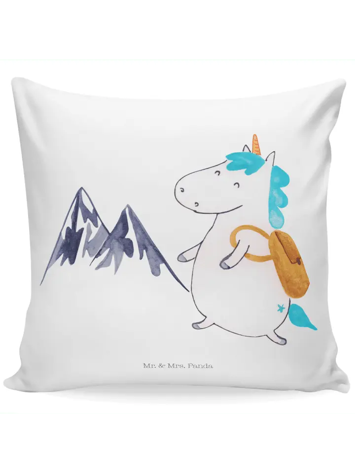 

Подушка Mr & Mrs Panda 40x40 Einhorn Bergsteiger, белый