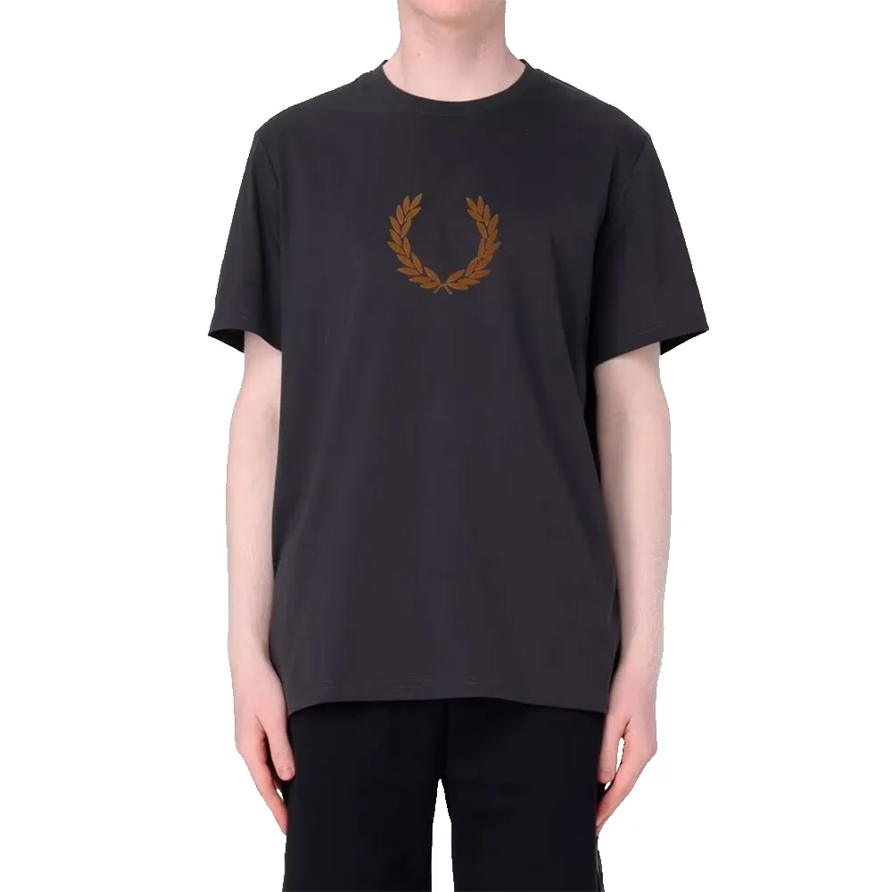 

Футболка Fred Perry Flocked Laurel, серый