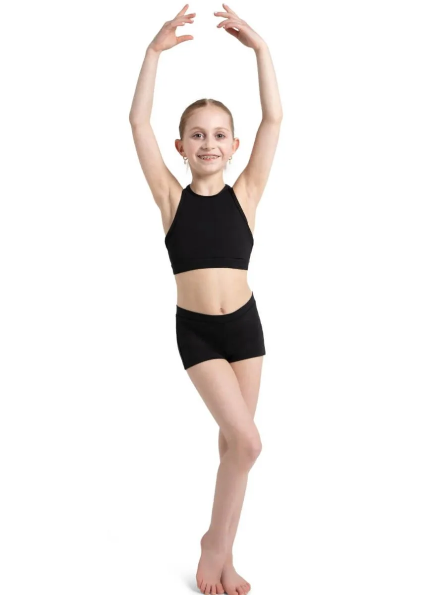 Короткие шорты с низкой посадкой для девушек Capezio, черный — фото 2