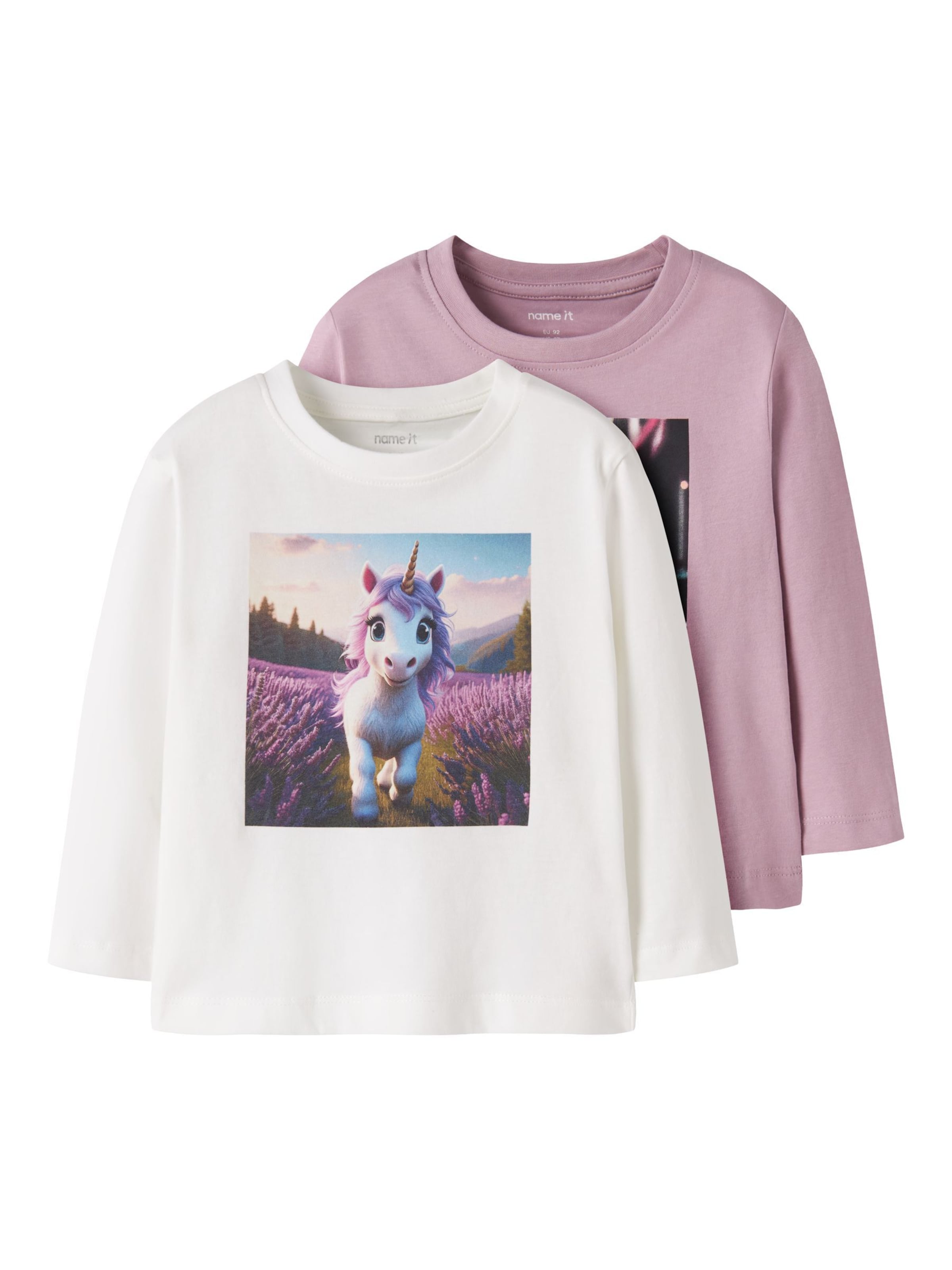 

NAME IT Лонгслив в пыльно-розовом и белом цветах