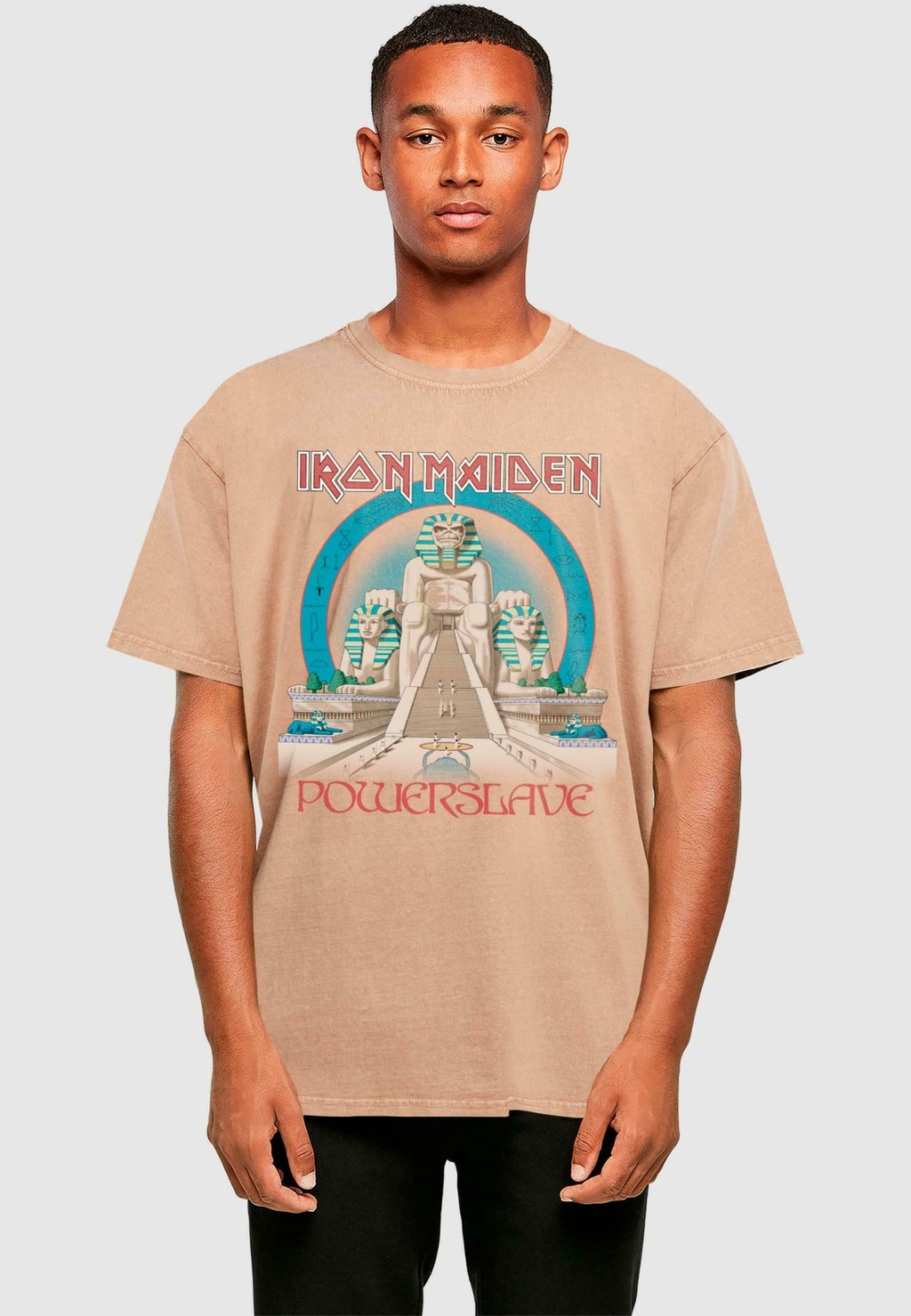 

Футболка с принтом POWERSLAVE - WORLD SLAVERY TOUR EGPYT Merchcode, бежевый