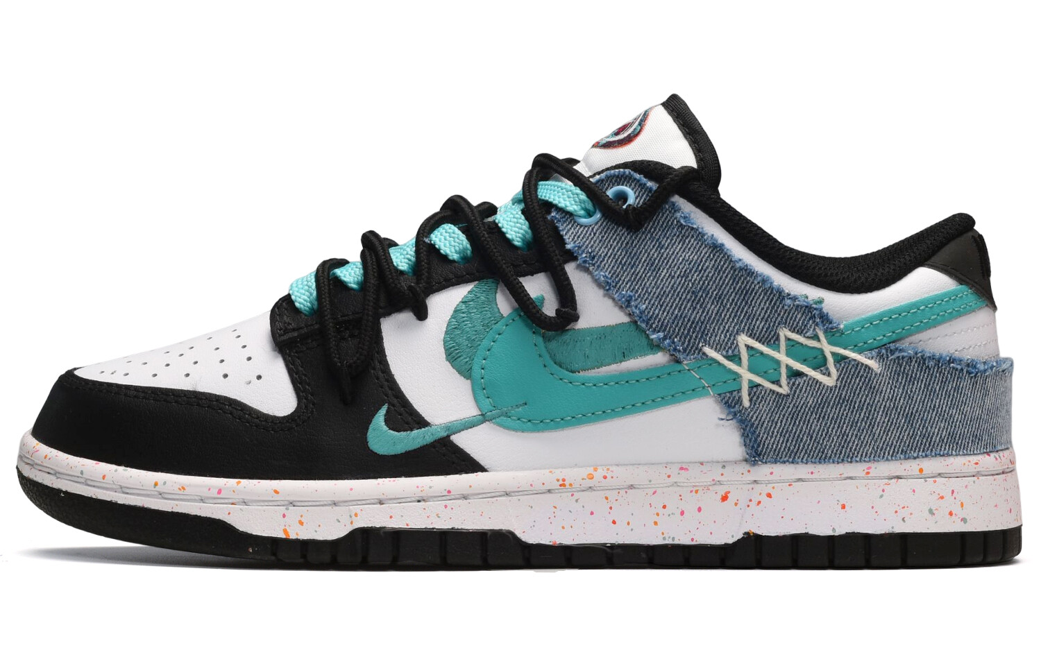 

Кроссовки Nike Dunk Skateboard Shoes Women's Low-Top Black White Blue