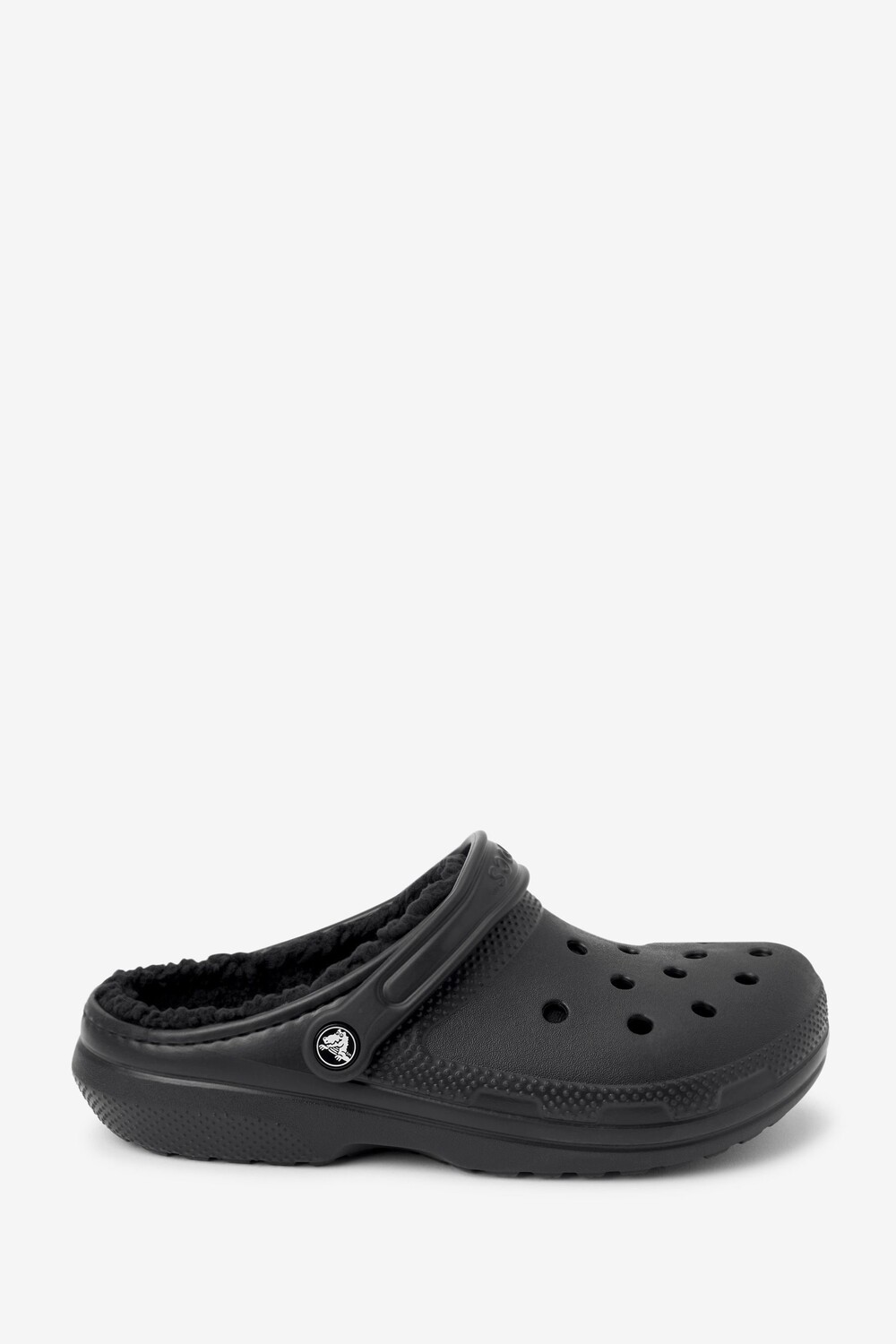 Классические сабо с пушистой подкладкой Crocs, черный