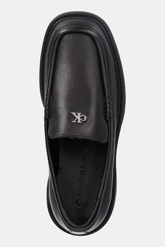 Мокасины Combat Loafer HW кожаные Calvin Klein Jeans, черный — фото 4