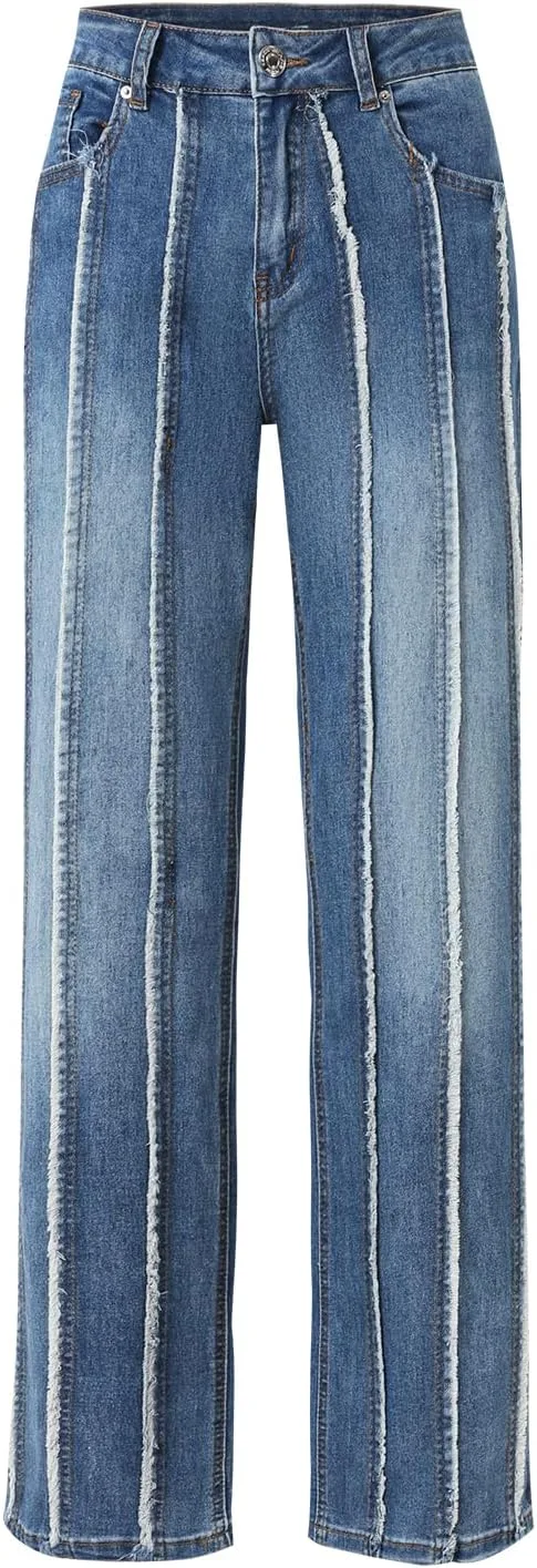 

Женские джинсы Yolie с высокой талией и прямыми штанинами