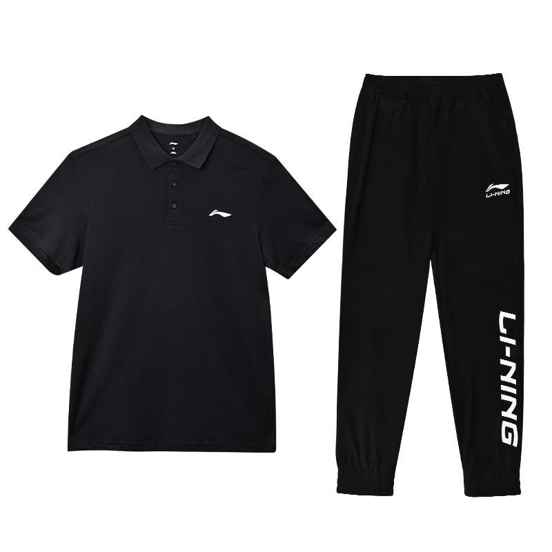 

Лининг повседневный спортивный костюм мужской двухсоставной стандартный черный