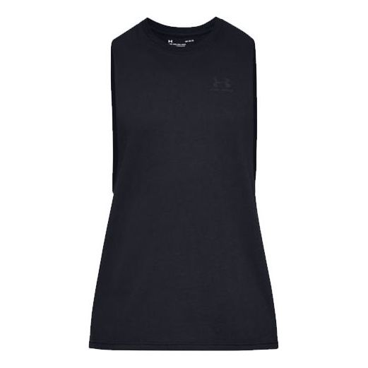 

Спортивный топ Under Armour Sportstyle Left Chest Cut-Off Tank Top 'Black' 1329286-001, черный