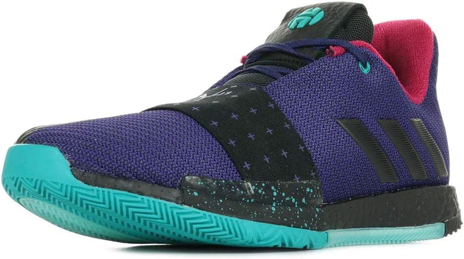 Баскетбольные кроссовки Adidas Harden Vol 3 черно-сине-серые (G26811), фиолетовый — фото 2