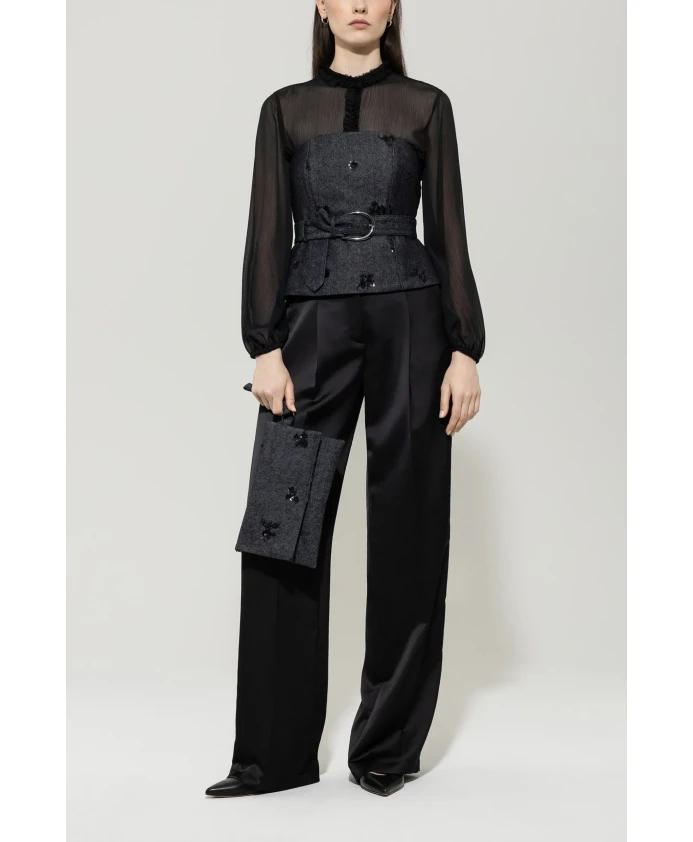 

Широкие брюки со складками Luisa Cerano, черный