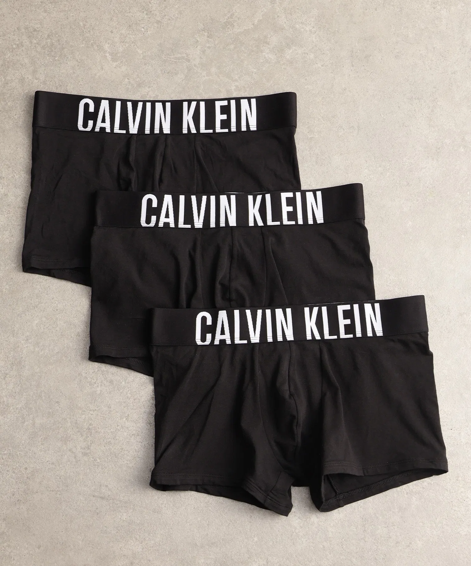 【Calvin Klein】Боксерские шорты с низкой посадкой и логотипом в одну точку, комплект из 3 штук — фото 3