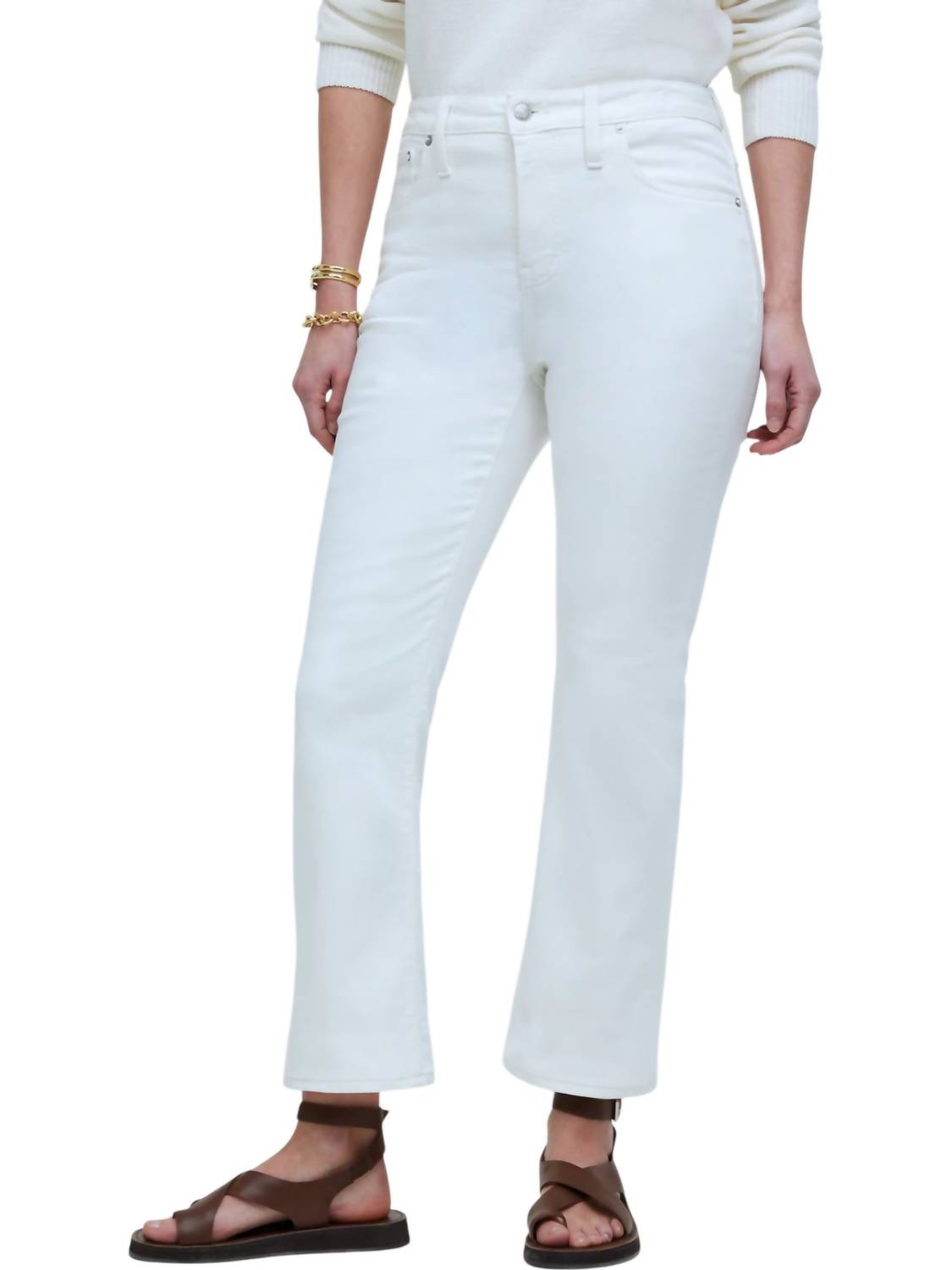 

Укороченные джинсы Curvy Kick Out белого цвета Madewell