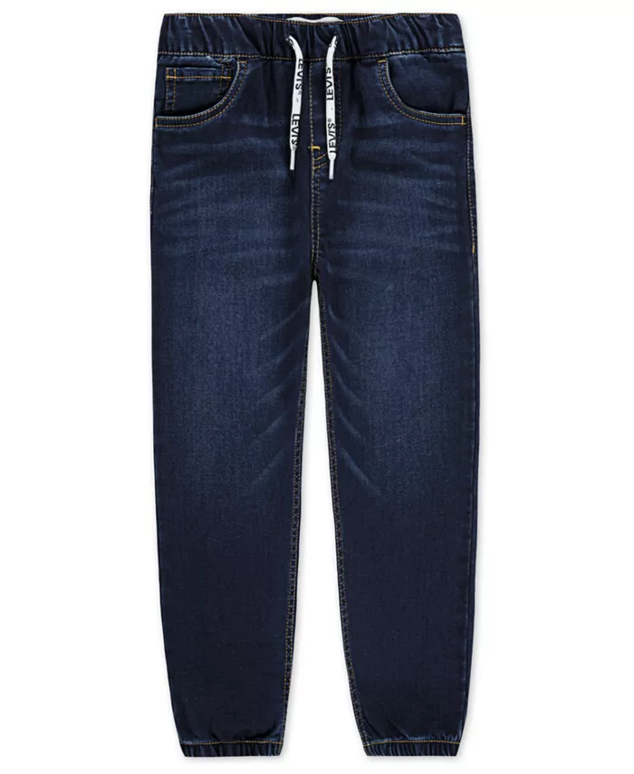 

Мальчики Toddler 2T-4T расслабленные джинсовые джоггеры Levi'S, синий