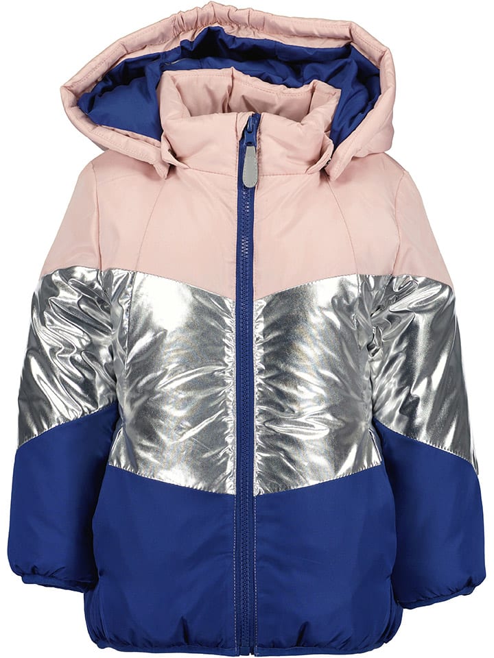 

Стеганая куртка розового/серебристого/темно-синего цвета Blue Seven