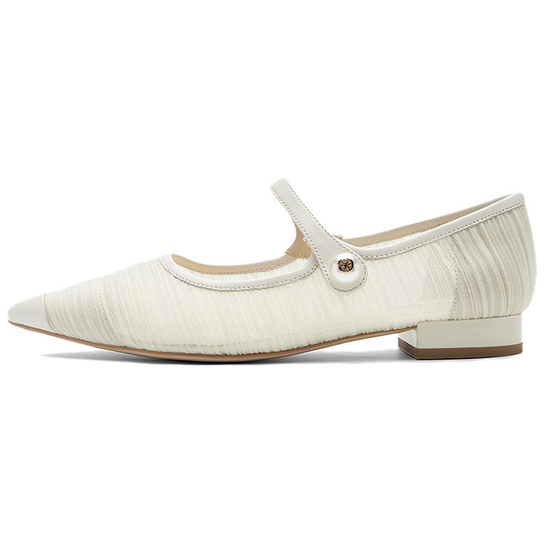 NINE WEST Женские туфли Мэри Джейн на массивном каблуке 2 см экрю, цвет Ecru