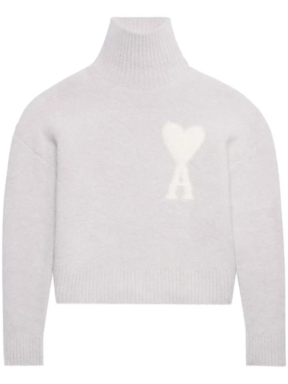 Шерстяной джемпер Cloudy с монограммой Ami de Coeur AMI Paris, фиолетовый
