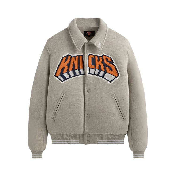 

Куртка Kith For The New York Knicks Empire Wool Coaches Jacket 'Light Heather Grey', серый