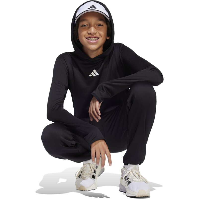 Игра в толстовку с капюшоном и вперед, дети Adidas, черный — фото 4