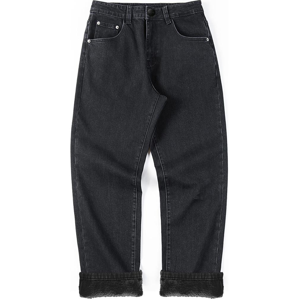 

Jeep Джинсы Unisex Black утепленные флисом прямого кроя