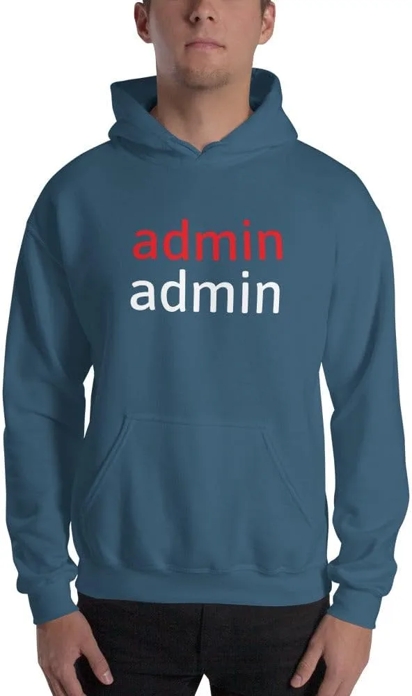 generic Толстовка с капюшоном admin admin (белый текст)
