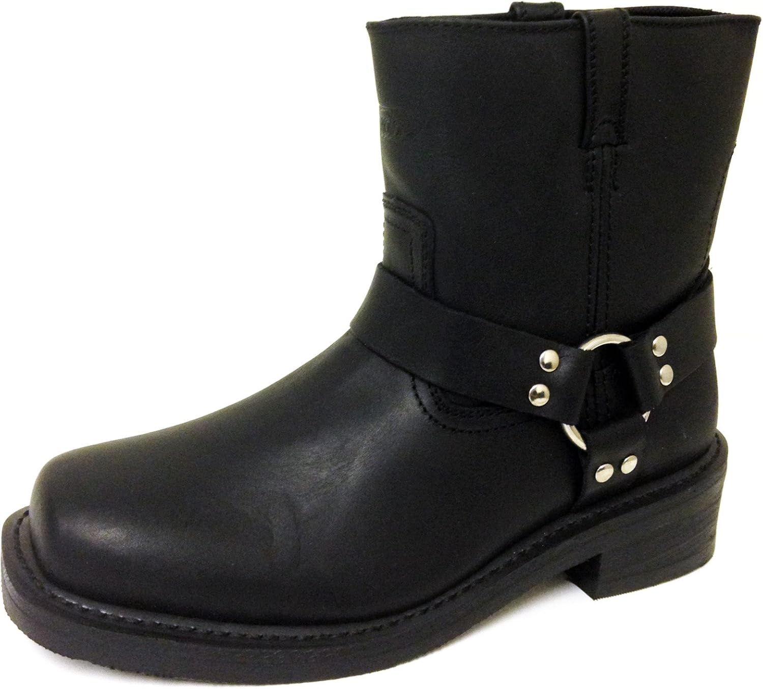 

Мужские мотоциклетные ботинки G4FD, с ремешками, из натуральной кожи, короткие, инженерные, для байкеров Good4U-Fd, черный