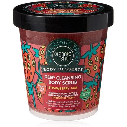

Organic Shop Body Desserts Strawberry Jam Глубоко очищающий скраб для тела 450 мл, Natura Siberica