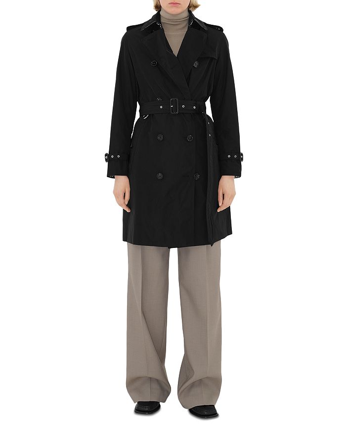 Тренчкот Burberry, свободный крой, черный