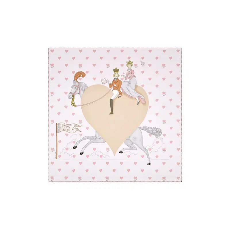 

HERMES Шёлковый шарф женский розовый, Pink
