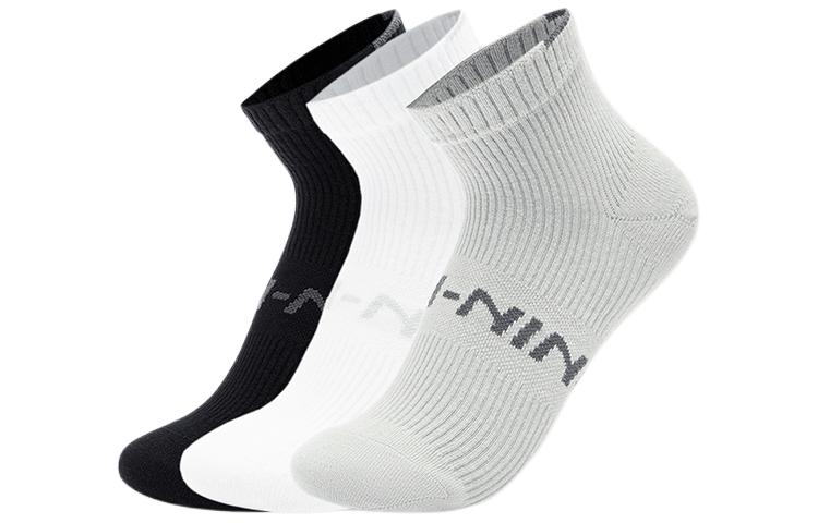 

Носки до щиколотки LiNing Fitness Series, унисекс, 3 шт, 3 Pack (Black+White+Gray)