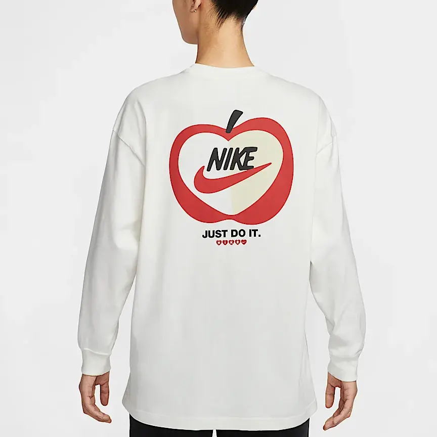 Nike Футболка с заниженной линией плеча Sportswear для женщин Sail White — фото 4