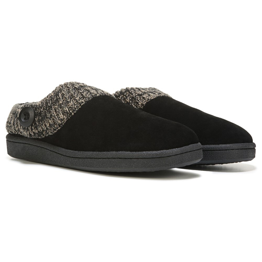

Женские тапочки-сабо с вязаным воротником Clarks, черный