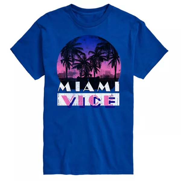 

Футболка с принтом «Big & Tall Miami Vice Life» Licensed Character, синий