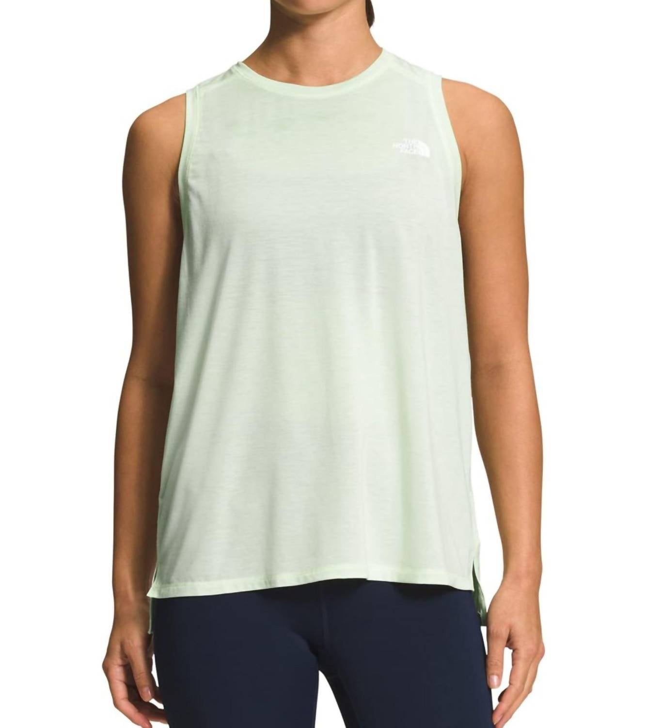 

Майка Wander Slitback в цвете Lime Cream Heather The North Face