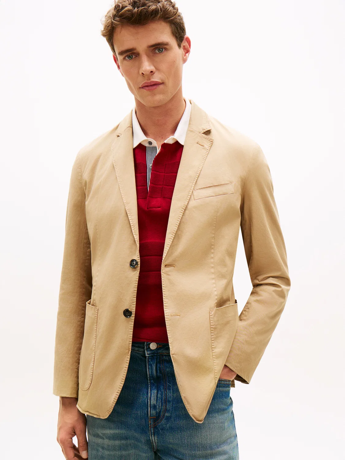 Пиджак стандартного кроя Tommy Hilfiger, Beige/Camel — фото 4
