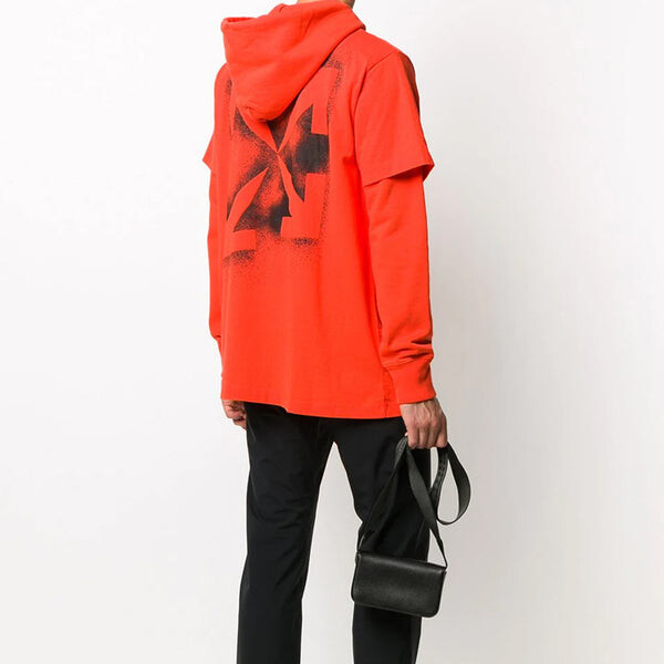 Толстовка men's arrow logo orange red Off-White, красный — фото 4