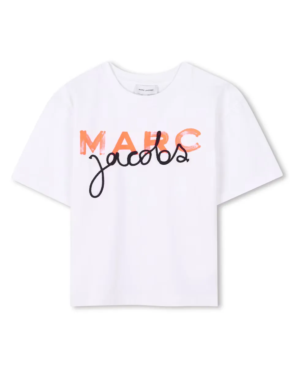 

Футболка из хлопка для мальчиков с короткими рукавами Marc Jacobs, белый
