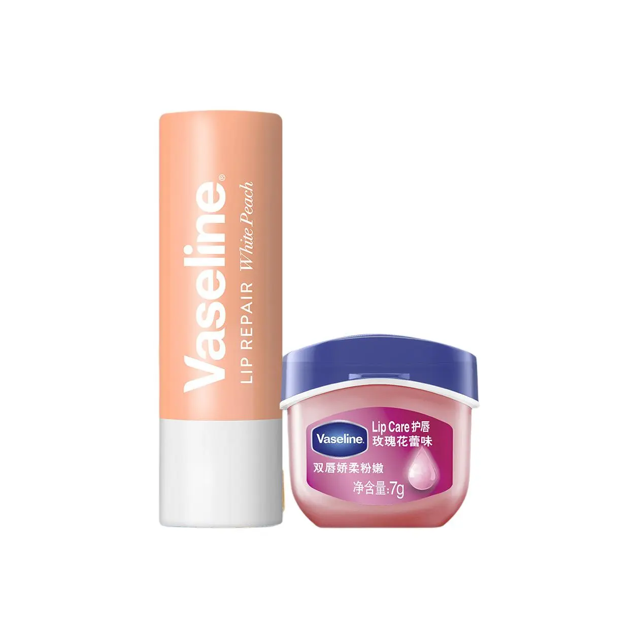 

Vaseline Оригинальный розовый бальзам для губ увлажняет и питает 7г+3,5г