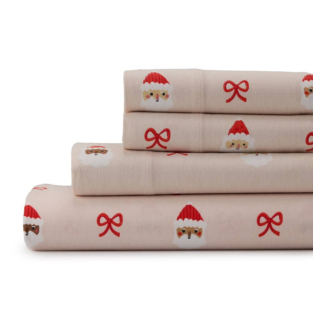

Комплект фланелевых простыней или наволочек Cuddl Duds, цвет Santa Heads