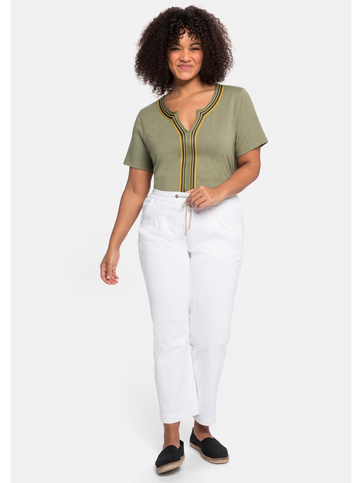 

Джинсы sheego, белый деним