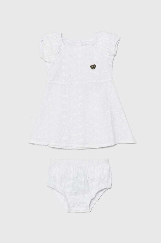 

Хлопковое детское платье Guess, белый