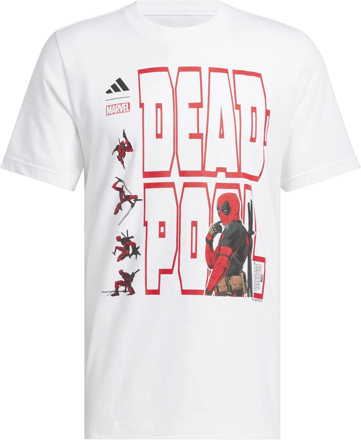 Футболка Marvel Deadpool adidas, белый — фото 3