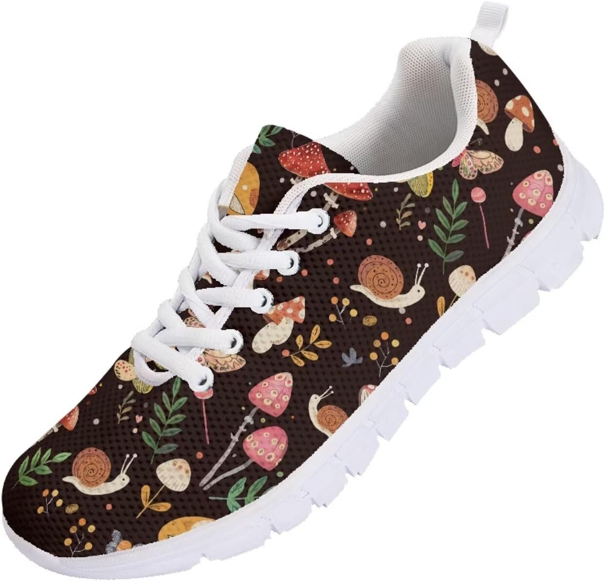 

Мужские кроссовки Funnydude Funny Print для бега, легкие, дышащие, с сеткой, удобные спортивные обувь, Mushroom