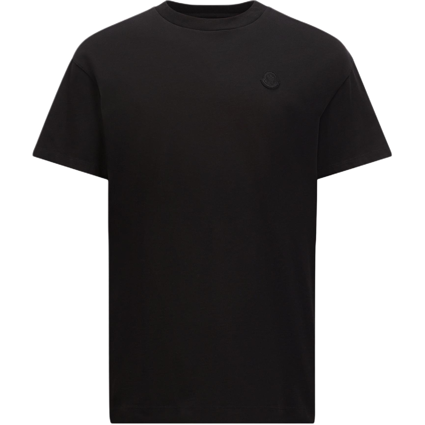 

Хлопковая футболка Moncler, черный