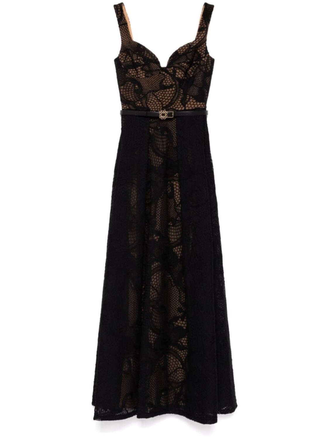 

Платье из тюля с вышивкой Elie Saab, черный