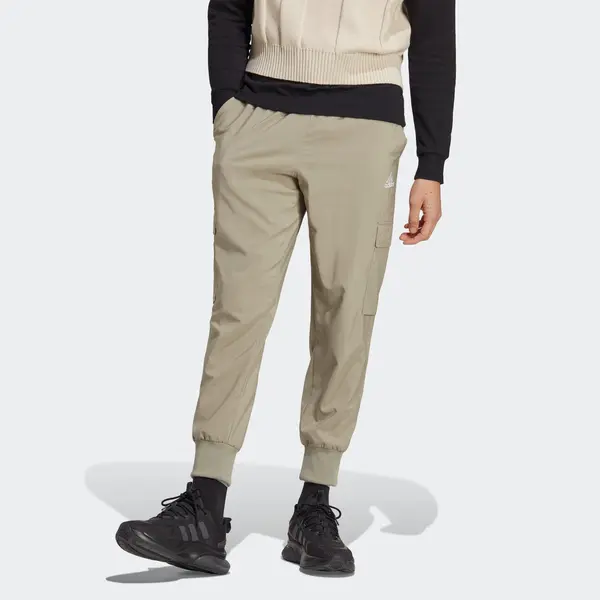 Брюки essentials cargo ankle-length pants 'tan' Adidas, бежевый — фото 2